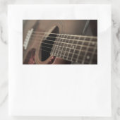 Six String Acoustic Guitar Rechteckiger Aufkleber (Tasche)