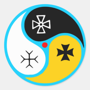 SIX-Symbol des Assianismus Runder Aufkleber