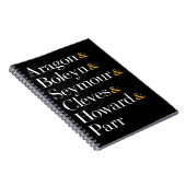 Six the Musical Queens - Ampersand Names T - Shirt Notizblock (Rechte Seite)