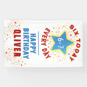 Six Today 6 7 Every Day Meme 6th Birthday  Banner (Horizontal)