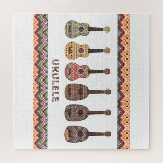 Six Ukulele Pattern Puzzle (Horizontal)