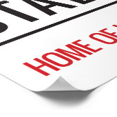 Sixfields Stadium Street Sign Poster (Ecke)