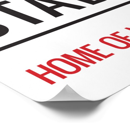 Sixfields Stadium Street Sign Poster (Ecke)