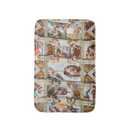 Sixine Chapel Michelangelo - Vatikan, Rom, Italien Badematte (Vorderseite Vertikal)