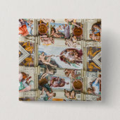 Sixine Chapel Michelangelo - Vatikan, Rom, Italien Button (Vorderseite)