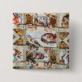 Sixine Chapel Michelangelo - Vatikan, Rom, Italien Button