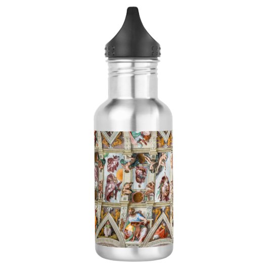 Sixine Chapel Michelangelo - Vatikan, Rom, Italien Edelstahlflasche (Links)