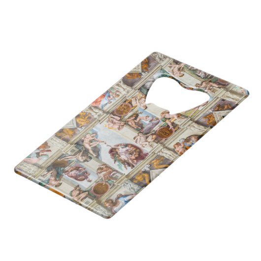 Sixine Chapel Michelangelo - Vatikan, Rom, Italien Geldbeutel Flaschenöffner (Vorderseite Schrägansicht)