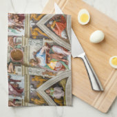 Sixine Chapel Michelangelo - Vatikan, Rom, Italien Geschirrtuch (Viertel Falte)