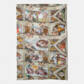 Sixine Chapel Michelangelo - Vatikan, Rom, Italien Geschirrtuch (Vertikal)