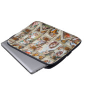 Sixine Chapel Michelangelo - Vatikan, Rom, Italien Laptopschutzhülle (Vorne Knopf)