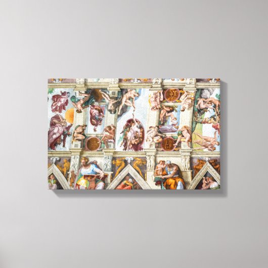Sixine Chapel Michelangelo - Vatikan, Rom, Italien Leinwanddruck (Vorderseite)