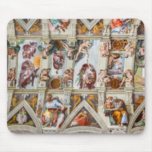 Sixine Chapel Michelangelo - Vatikan, Rom, Italien Mousepad (Vorne)