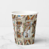 Sixine Chapel Michelangelo - Vatikan, Rom, Italien Pappbecher (Rückseite)