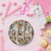 Sixine Chapel Michelangelo - Vatikan, Rom, Italien Pappteller (Party)