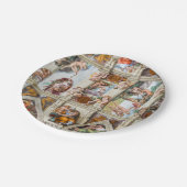 Sixine Chapel Michelangelo - Vatikan, Rom, Italien Pappteller (Schrägansicht)