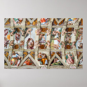 Sixine Chapel Michelangelo - Vatikan, Rom, Italien Poster