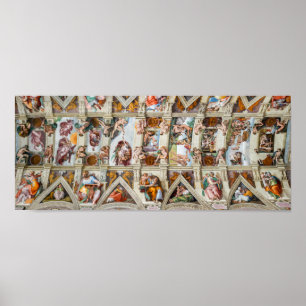 Sixine Chapel Michelangelo - Vatikan, Rom, Italien Poster