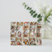 Sixine Chapel Michelangelo - Vatikan, Rom, Italien Postkarte (Stehend Vorderseite)