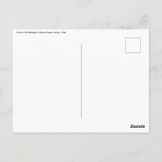 Sixine Chapel Michelangelo - Vatikan, Rom, Italien Postkarte (Rückseite)