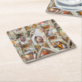 Sixine Chapel Michelangelo - Vatikan, Rom, Italien Rechteckiger Pappuntersetzer (angewinkelt)