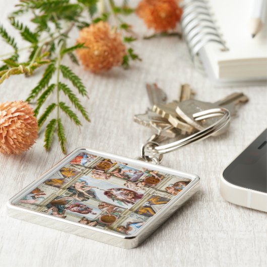 Sixine Chapel Michelangelo - Vatikan, Rom, Italien Schlüsselanhänger (Seite)