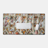 Sixine Chapel Michelangelo - Vatikan, Rom, Italien Schreibtischunterlage (Tastatur & Maus)