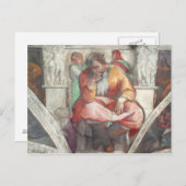 Sixine Kapelldecke: Der Prophet Jeremiah Postkarte (Vorne/Hinten)