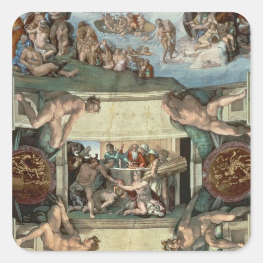 Sixine Kapelldecke Quadratischer Aufkleber (Vorderseite)