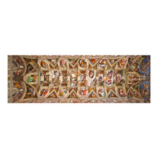 Sixine Kapelldecke von Michelangelo Fotodruck (Vorne)