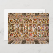 Sixine Kapelldecke von Michelangelo Postkarte (Vorne/Hinten)