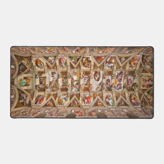 Sixine Kapelldecke von Michelangelo Schreibtischunterlage (Vorderseite)