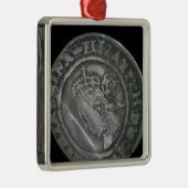 Sixpencestück Silbernes Ornament (Rechts)