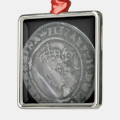 Sixpencestück Silbernes Ornament (Links)