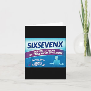 Sixsevenx Erleichterung von Meme-Zahlen Parodie-Le Karte