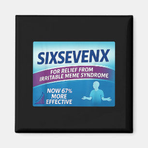 Sixsevenx Erleichterung von Meme-Zahlen Parodie-Le Magnet