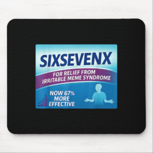 Sixsevenx Erleichterung von Meme-Zahlen Parodie Le Mousepad