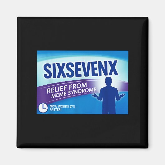 Sixsevenx Relief From Meme Numbers Parody Teacher  Magnet (Vorne)