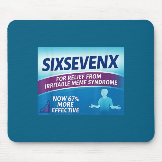 Sixsevenx Relief From Meme Numbers Parody Teacher  Mousepad (Vorne)