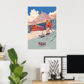 Sixt Skigebiet Reiseplakat Poster (Heimbüro)