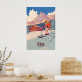 Sixt Skigebiet Reiseplakat Poster (Küche)