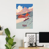 Sixt Snowboarden Reiseplakat Poster (Heimbüro)