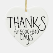 Sixteenth married years 16th anniversary weds keramik ornament (Hinten)