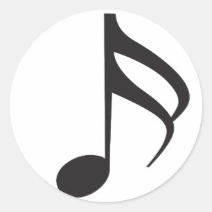 Sixteenth_Note Runder Aufkleber