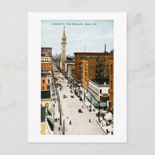 Sixteenth Street von der Glenarm Street, Denver, C Postkarte