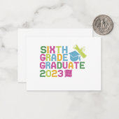 Sixth Grade Graduate 2023 Graduation Vacation Gift Mitteilungskarte (Vorderseite/Rückseite Beispiel)