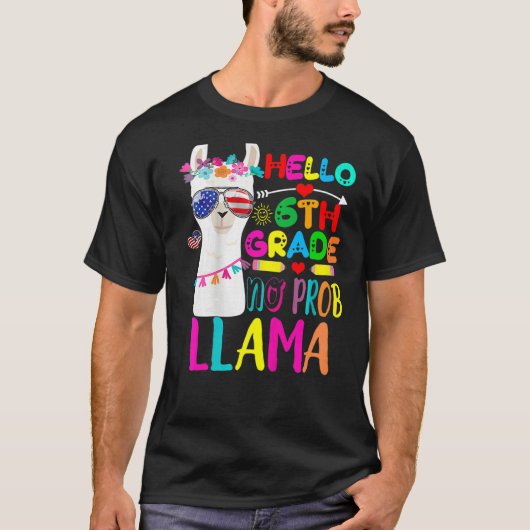 Sixth Grade No Prob Llama 6th Grade Teacher   T-Shirt (Vorderseite)