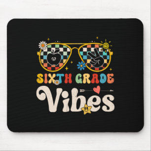 Sixth Grade Vibes - 6. Klasse Team Retro 1. Schult Mousepad