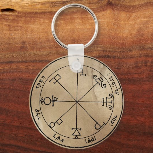 Sixth Pentacle of Saturn Keychain Schlüsselanhänger (Vorderseite)