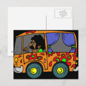Sixties Hippie Van Postkarte (Vorne/Hinten)